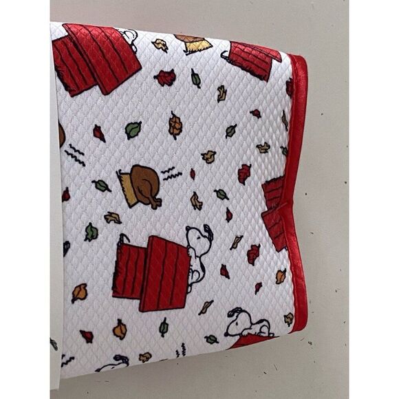 2 Pack Snoopy Peanuts Doghouse Turkey Fall Leaves Dish Drying Mats 16 X 18” NEW - Picture 12 of 14